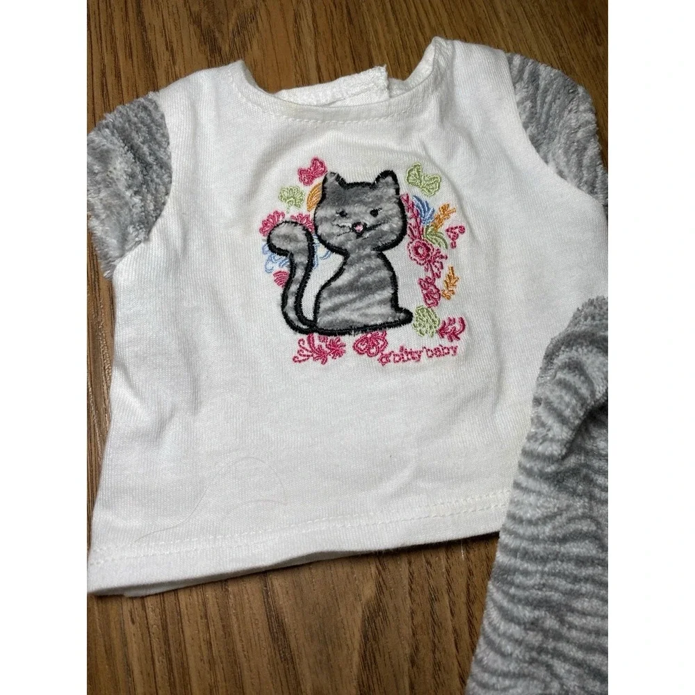 American Girl Bitty Baby Doll Kitty Pajama PJ Cat Pants Shirt Retired Set Rare
